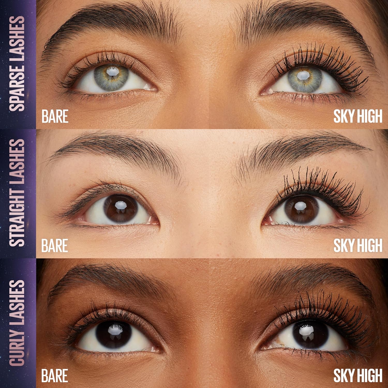 Maybelline Mascara, Lash Sensational Sky High Volumizing & Thickening, Eyelash Lengthening, Flake-Free Formula, Washable Mascara Infused with Bamboo...